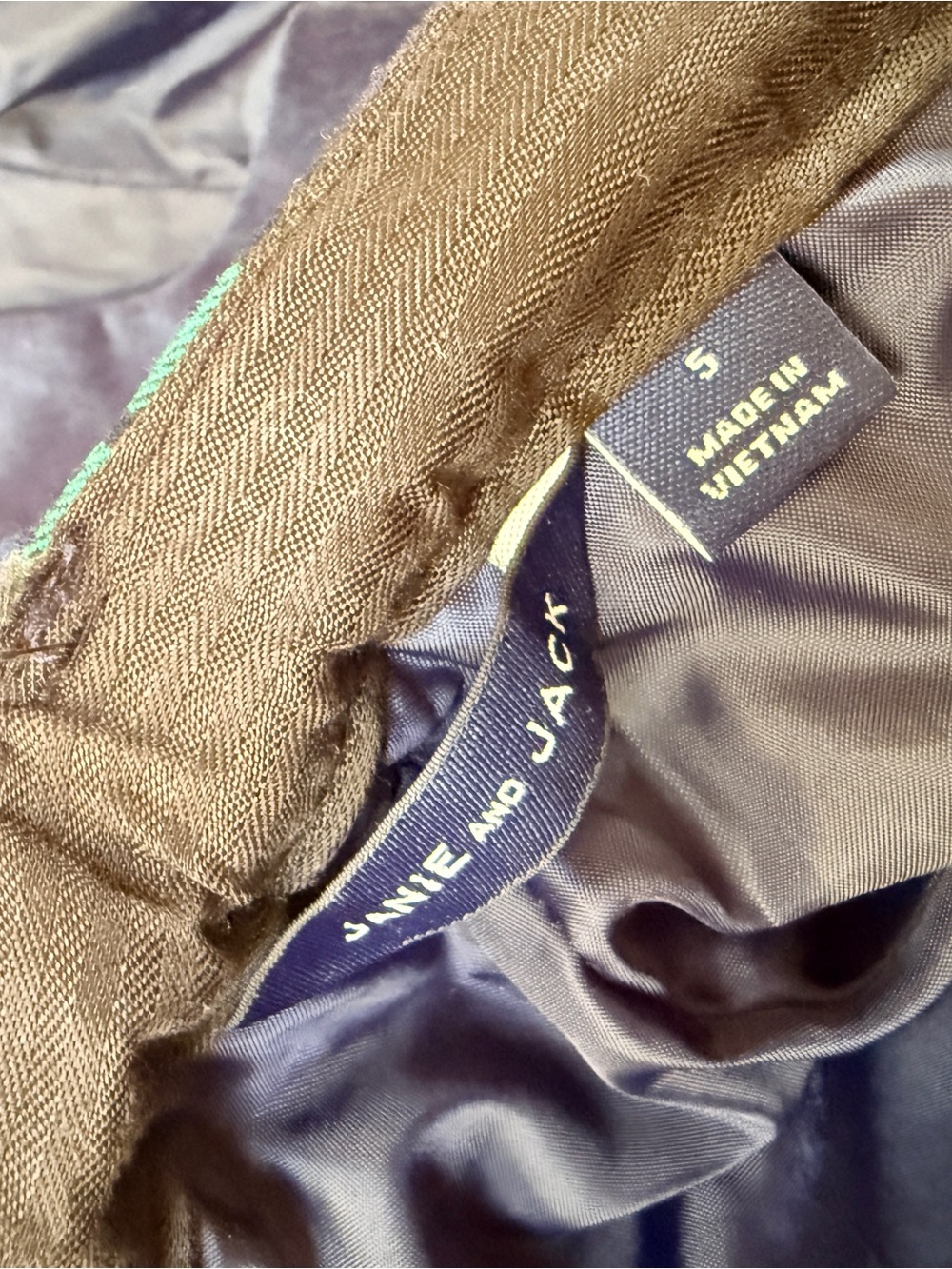 Janie and Jack suit set (4 pcs)Navy Velvet Blazer, Vest & Green Plaid Pants Set - Picture 11 of 11
